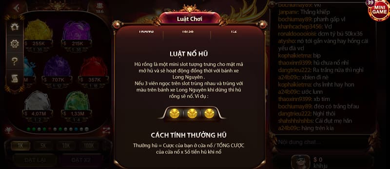 Xác suất trúng hũ Sun Rồng Sunwin 