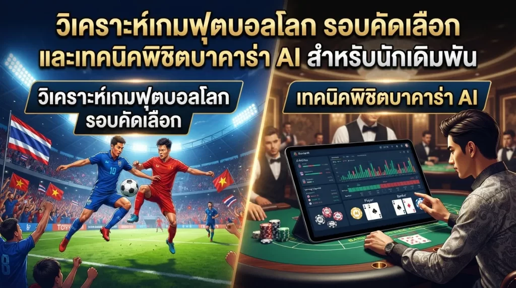 วิเคราะห์เกมฟุตบอลโลก รอบคัดเลือก และเทคนิคพิชิตบาคาร่า AI สำหรับนักเดิมพัน